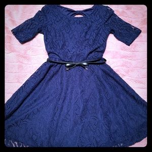 Navy blue lacy dress